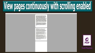 View pages continuously with scrolling enabled in Foxit PhantomPDF [upl. by Albertine]
