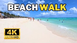 Playa del Carmen Beach Walk  Playacar Hotel Zone 2024 [upl. by Eipper]