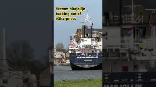 Vertom Marjolijn backing out of Sharpness Dock ship freight [upl. by Edak]