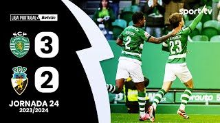 Resumo Sporting 32 Farense  Liga Portugal Betclic  sport tv [upl. by Ettenot]