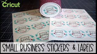 Quick amp Easy Stickers Labels for your business amp packaging  StepbyStep Design in Cricut Beginners [upl. by Chrysler]