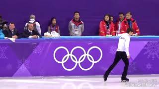 2018216 PyeongChang Olympic Mens SP 6minutes Practice Yuzuru Hanyu [upl. by Eiduj]