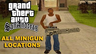 GTA San Andreas All MINIGUN Locations [upl. by Eylrac]