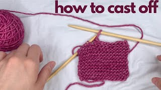 beginner knitting how to cast off  simple stretchy KNIT cast off [upl. by Nitsir]