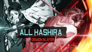 All Hashira  Kimetsu No Yaiba POWER LEVELS UPDATED VERSION 60FPS SPOILERS [upl. by Carlie]