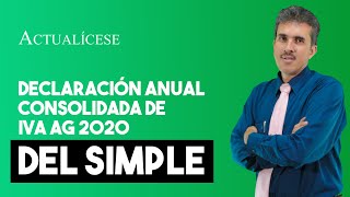 Plazos para presentar la declaración anual consolidada del IVA año gravable 2020 del SIMPLE [upl. by Sudnak532]