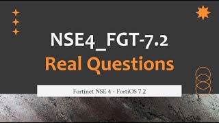 Passed Fortinet NSE4FGT72 Exam With Real Questions [upl. by Ahsimek]