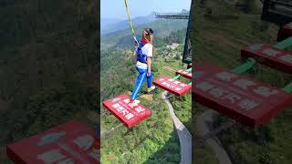 Bungee Jumping With Rope In Beautiful PlaceAsmr Bungee Jumping shorts [upl. by Itra]