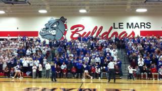 Tim Osterman of Remsen St Marys fires up the Hawks fan base [upl. by Moishe670]