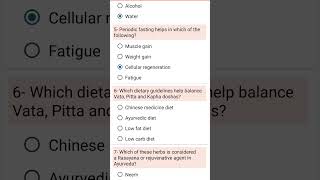 Science of RejuvenatioAns key section2 NCISM Elective subject [upl. by Styles]