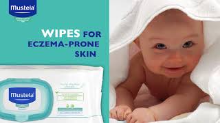 Stelatopia Wipes for Eczemaprone Skin  Mustela [upl. by Akiehs]