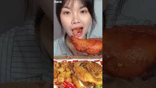 Tustin burger ➕ grilled chicken legs‼ Part 02🍔🍖😍 foodchallenge food shorts eating asmr mukbang [upl. by Itsur]