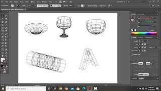 Make Wire frame designs in Adobe illustrator [upl. by Marita]