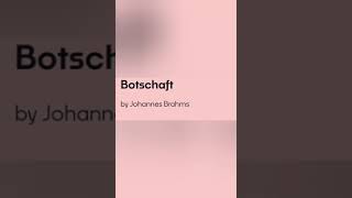 Botschaft by Johannes Brahms ipa 3시간 연속 [upl. by Laktasic335]