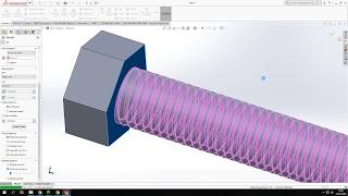 SOLIDWORKS THREAD TOOL TUTORIAL  introduction into the use of the SolidWorks thread tool [upl. by Megen]