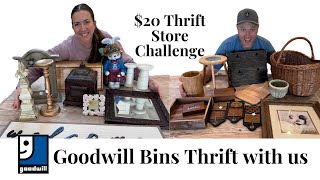 Goodwill Bins Thrift With Me  20 Thrift Store Challenge  Reselling [upl. by Pournaras949]