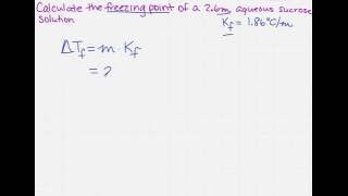 Calculate the freezing point [upl. by Orfield]