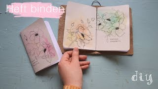 Einfaches Notizheft selber binden DIY  Travelersnotebook Heft DIY [upl. by Egroj]