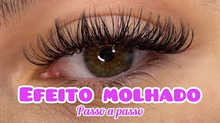 EXTENSÃƒO DE CÃLIOS EFEITO MOLHADO  PASSO A PASSO PARA INICIANTES  EYELASH EXTENSION PESTAÃ‘AS [upl. by Cope929]