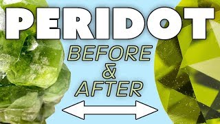 Peridot Raw Gemstone Before and After [upl. by Lenssen890]