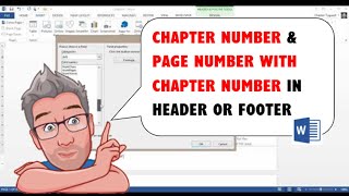 MS Word Chapter Numbering plus Page Number with Chapter Number in Header or Footer [upl. by Sirrot652]