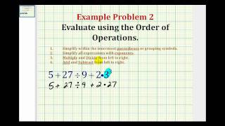 Example 2 Evaluate An Expression Using The Order of Operation [upl. by Tybi359]