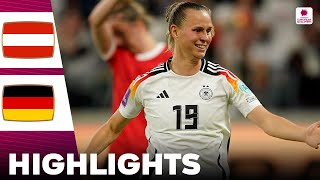 Germany vs Austria  What a Comeback  Highlights  Womens Euro Qualifiers 05042024 [upl. by Nazus]