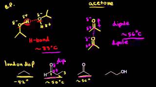 Physical properties of aldehydes and ketones  Organic chemistry  Khan Academy [upl. by Aihsital]