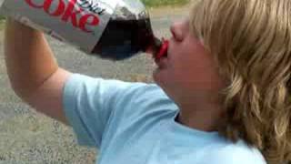 kid drinking the diet coke after mentos [upl. by Kery47]