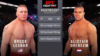 Brock Lesnar vs Alistair Overeem Full Fight  UFC 4 Fight Night [upl. by Nepets]