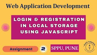 Login amp Registration in Local Storage Using JavaScript  Get user registration data amp push to array [upl. by Anihc]