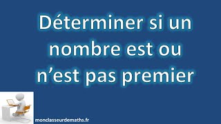 Comment réaliser lalgorithme qui détermine si le nombre est premier ou non  Solution 1 [upl. by Norym]