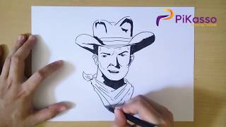 How to Draw a Cowboy step by step easy [upl. by Gilly]