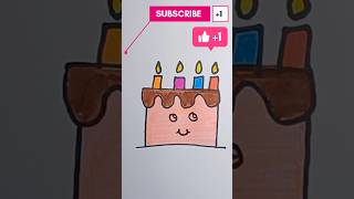 How to draw birthday cake shorts chikooart [upl. by Nierman]