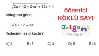 Öğretici KÖKLÜ Sayı  ORİGAMİ SERİSİ  TAMMAT YAYINLARI [upl. by Yerak]