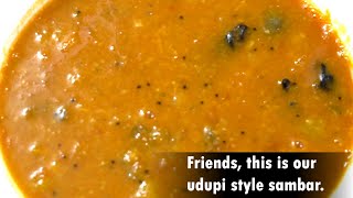 UDUPI STYLE SAMBAR  उडपी स्टाइल सांबर  आसान तरीकेसे घरपे बनाइए हिंदी मे [upl. by Atelokin]