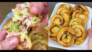 Puff pastry pinwheels with zucchini and cheese the result is just irresistible [upl. by Demetri]