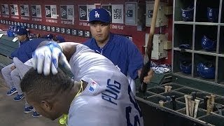 Yasiel Puig and HyunJin Ryu DUKE IT OUT in the dugout [upl. by Adian]