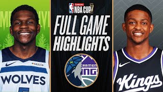 TIMBERWOLVES at KINGS  EMIRATES NBA CUP 🏆  FULL GAME HIGHLIGHTS  November 15 2024 [upl. by Annaeerb]