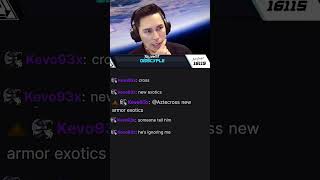 Destiny 2 Leaker in Aztecross Chat [upl. by Yatzeck]