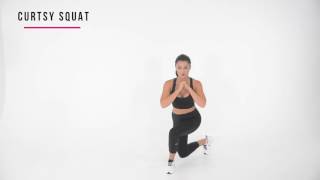 How to Do a Curtsy Squat I Sexyfit Coaching [upl. by Melly56]