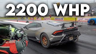 2200WHP Twin Turbo Lamborghini POV  Drag Racing at TX2k24 Day 3 [upl. by Oretna]