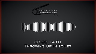 Throwing Up in Toilet  HQ Sound Effect [upl. by Notneb690]