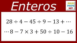 OPERACIONES CON ENTEROS SIN SIGNOS DE AGRUPACIÓN  Ejercicio 1 [upl. by Adnaluoy785]