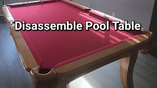 steps to disassemble pool table [upl. by Ellenehc]