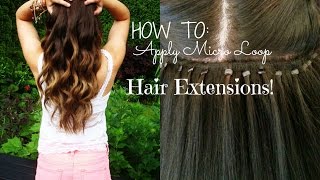 LaaVoo Micro Loop Human Hair Extensions Tutorial [upl. by Naggem576]