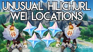 18 Unusual Hilichurl Wei Locations  Genshin Impact [upl. by Arreyt911]