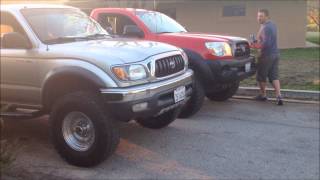 Rednecks street racing TRD Tacoma vs Stock Tacoma [upl. by Attelahs370]