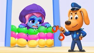 Police Chase  Obstacle Run  Educational Videos  Kids Cartoons  Sheriff Labrador  BabyBus [upl. by Auvil]