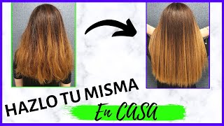 🙂 ALISADO JAPONÉS en CASA  SIN químicos  Tutorial PASO A PASO [upl. by Brentt]